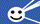 A white face with black eyes and a blue background

Description automatically generated